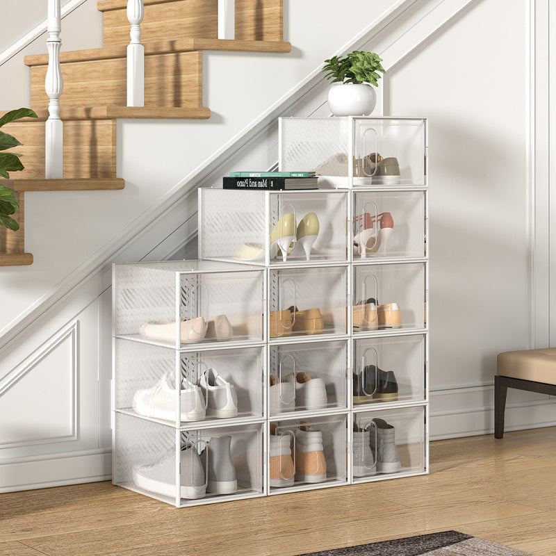 Livingandhome 12 Piece Stackable Footwear Storage Unit