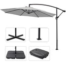 Garden Sanctuary 3M Large Banana Cantilever Patio Parasol for Outdoor Sunshade and Rain