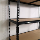 Garage Shelving 122cm Wide & 183cm High Heavy Duty 5 Tier Multipurpose Metal Racking Unit  / Warehouse Shelving Storage in Black