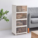 Lifeideas 4-layer Thicken Foldable Shoe Storage Box with Wheels