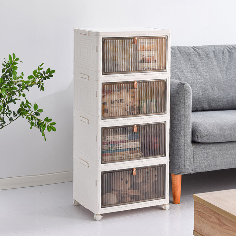 Lifeideas 4-layer Thicken Foldable Shoe Storage Box with Wheels