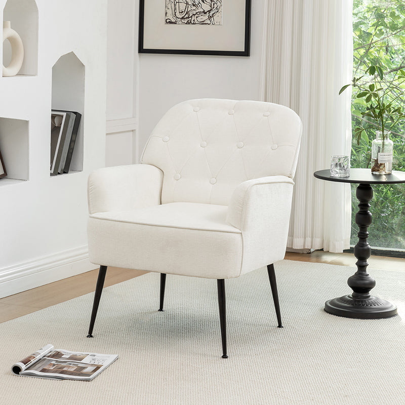Livingandhome Stylish Chenille Upholstered Leisure Armchair