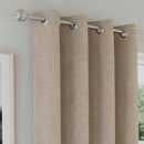 Enhanced Living Austin 100% Blackout, Thermal Natural Cream/Beige Curtains with Eyelet Header - Pair