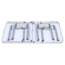 Livingandhome Folding Picnic Table with 4 Stools Portable Lightweight Aluminum Table Stools Set