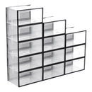 Livingandhome Grey Padded Shoe Storage Bench