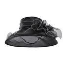 Floral Organza Wide-brim Sun Hat