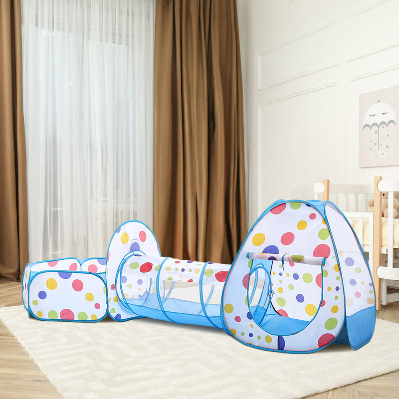 Kidkid 3-in-1 Kids Pop-Up Play Tent Set with Tunnel and Ball Pit Playhouse