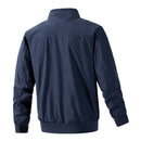 Outdoor Zip-up Windproof Lightweight Bomber Jacket Casual Varsity Outerwear - Navy