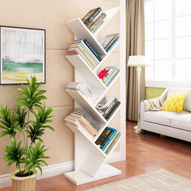 Livingandhome Tree-Shaped Multi-tier Book Storage Shelf