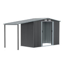 Breeins Outdoor Metal Firewood Storage Shed