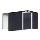 Breeins Metal Utility Shed with Firewood Rack