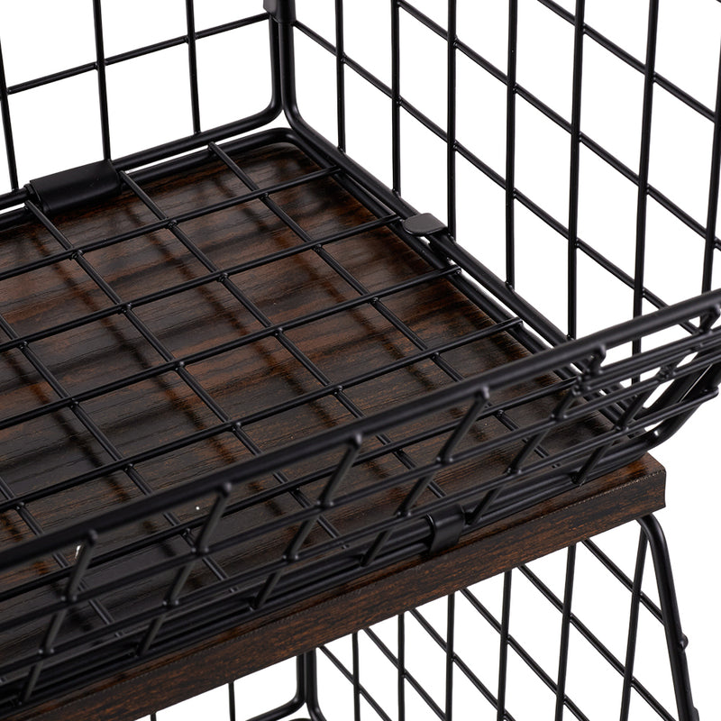 Lifeideas 2-Tier Stackable and Folding Kitchen Storage Rack