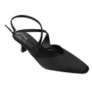 Kitten Heel Slingback Squared-off Closed Toe Heels Pumps