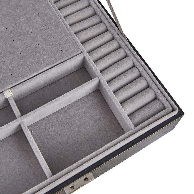 Sheonly Double Tier Travel Jewelry Storage Box