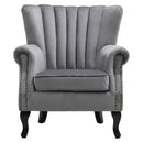 Livingandhome Upholstered Velvet Armchair