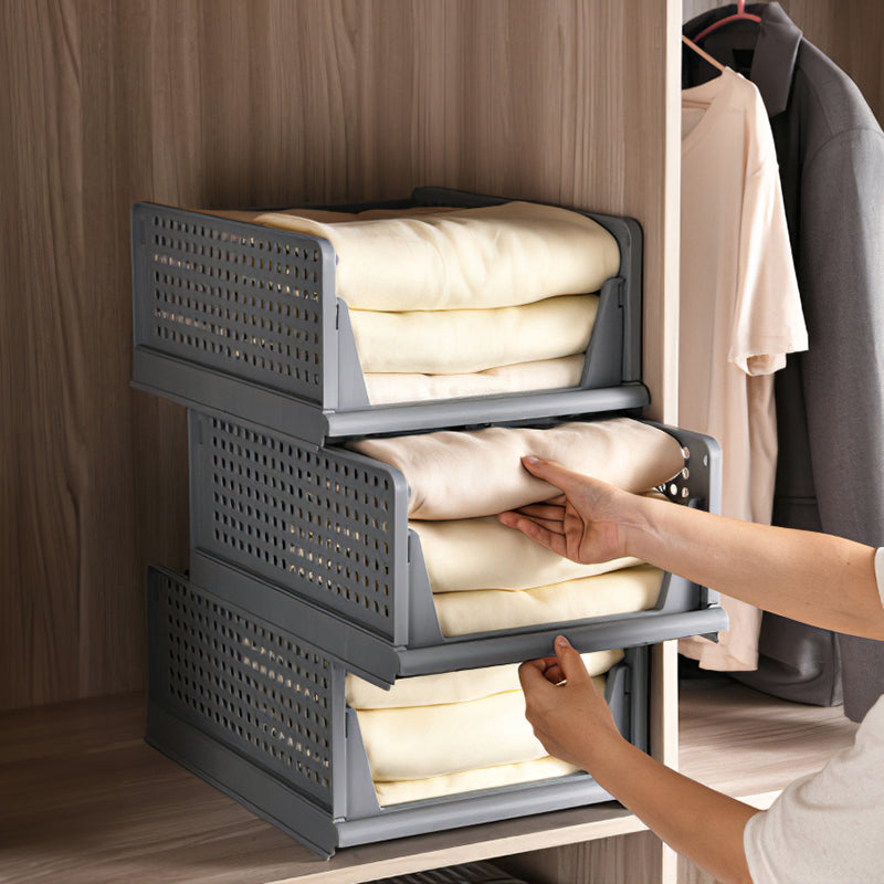 Lifeideas Folding Wardrobe Storage Box Drawer Organizer