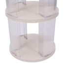 Livingandhome Round 3-Tier Rotating Bookshelf