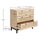 Livingandhome Stylish Natural Wood Cabinet