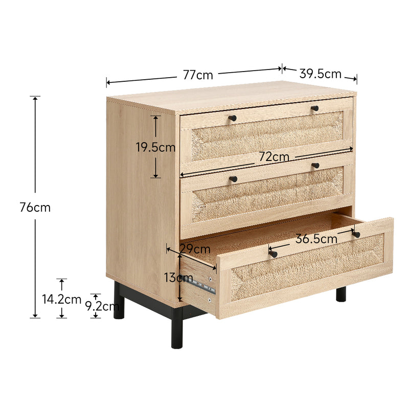 Livingandhome Stylish Natural Wood Cabinet