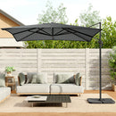 Livingandhome Large Square Canopy Rotating Outdoor Cantilever Parasol