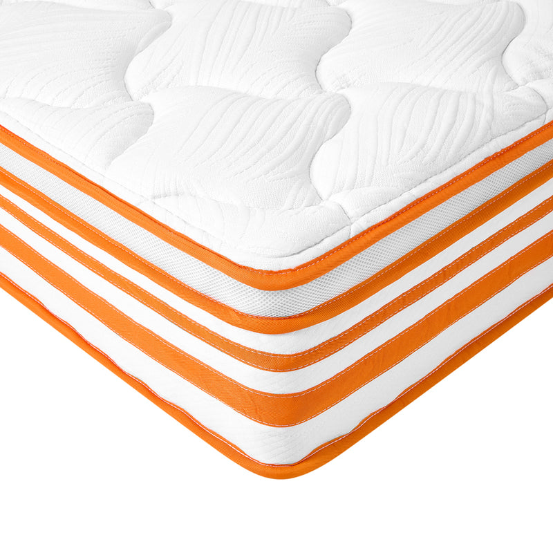 Livingandhome 11Inch Single Mattress Wavy Foam Pocket Spring Hybrid Mattress