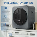 HOMCOM 800W Compact Dryer Machine, 4kg Small Vented Tumble Dryer, Grey