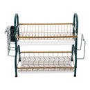 Lifeideas Kitchen 2-Tier Carbon Steel Dish Rack