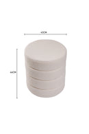 Livingandhome Round Upholstered Ottoman