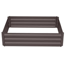Garden Sanctuary Galvanized Steel Square Raised Garden Bed Planter Box