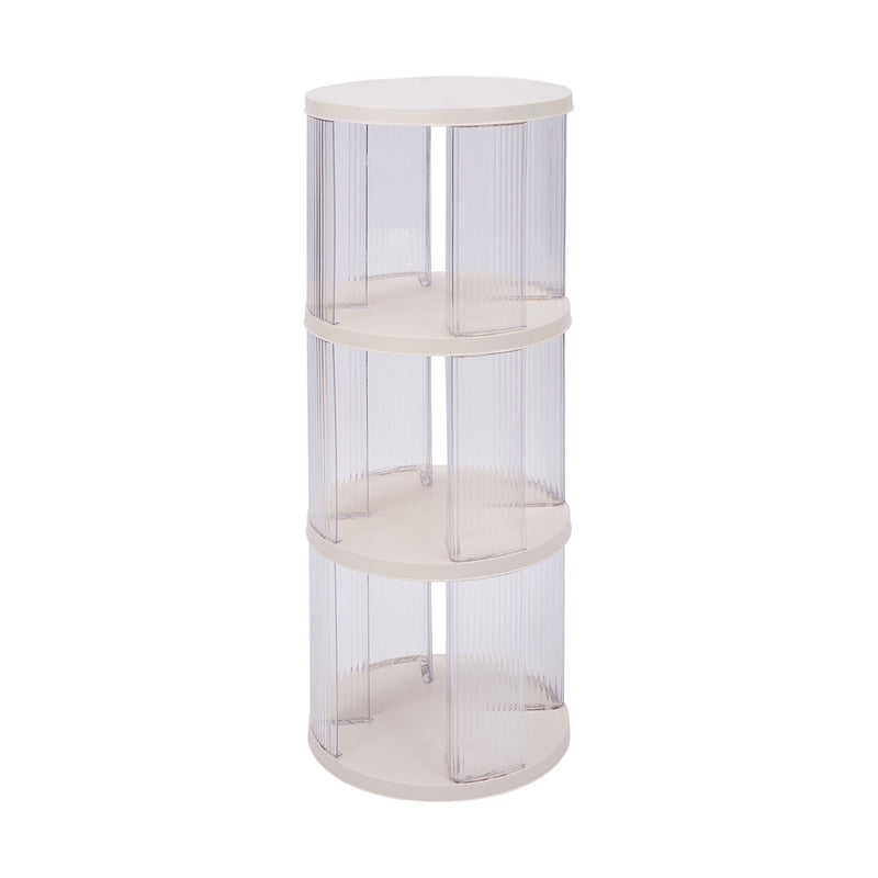 Livingandhome Round 3-Tier Rotating Bookshelf