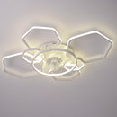 Cottonfy UK Geometrical Ceiling Mount LED Fan Light