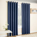 Enhanced Living Vogue Navy Eyelet Thermal Noise reducing Dim Out Curtains - Pair