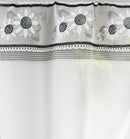 Tyrone Textiles Keswick Black Floral Embroidery Window Set With Matching Tie Backs