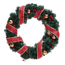Livingandhome Red Ribbon Lighted Wreath Hanging Xmas Decor