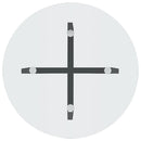 Livingandhome Modern Round Dining Table with Tempered Glass Top