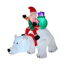 Lifeideas 2.1M Inflatable Santa Claus Riding a Polar Bear