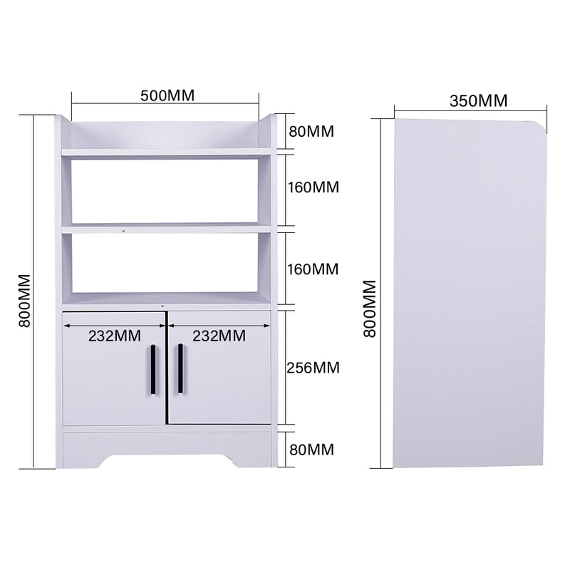 Livingandhome Contemporary Wooden Sideboard Cabinet with Open Storage