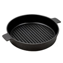 Breeins Black Round Cast Iron Grill Pan