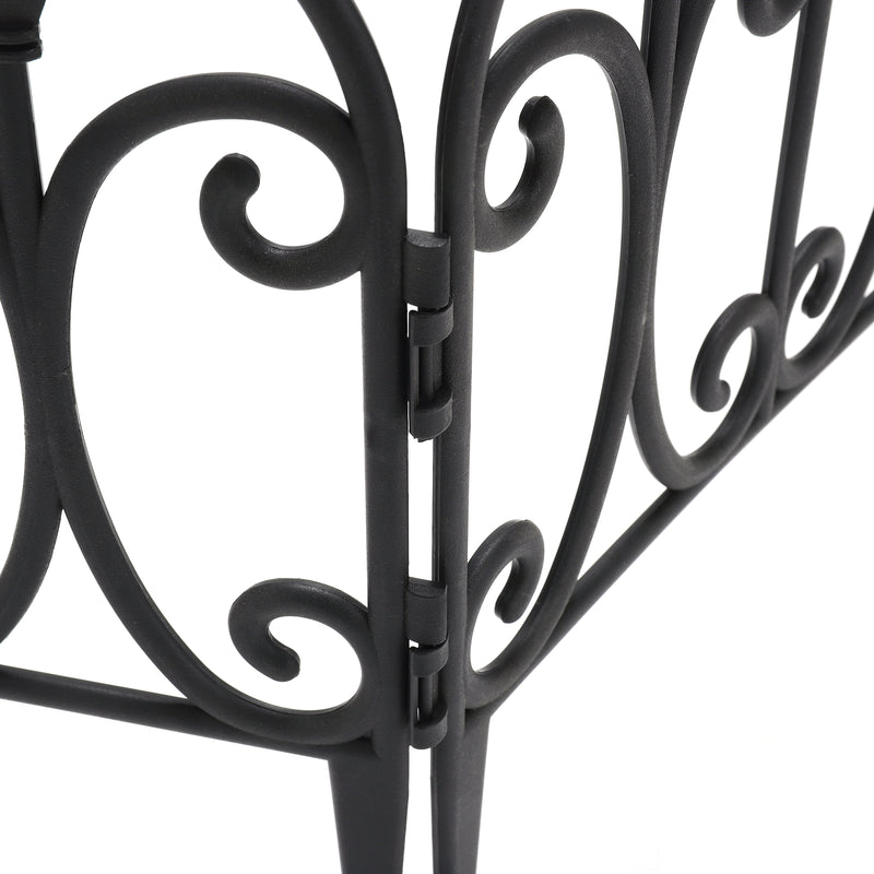 Garden Sanctuary 6pcs Outdoor Picket Fence Decorative Garden Border Edging