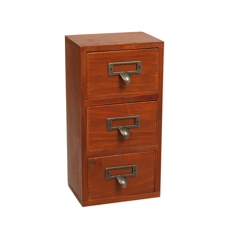 Lifeideas Retro Wooden Drawer Organzier Box