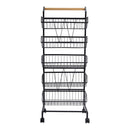 Lifeideas Carbon Steel Kitchen Trolley with Wheels