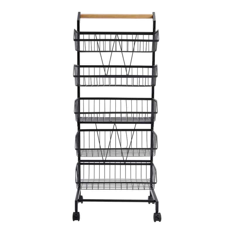 Lifeideas Carbon Steel Kitchen Trolley with Wheels