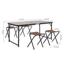 Breeins Outdoor Foldable Picnic Table With Four Stools