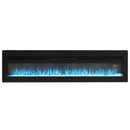 Electric Fireplace with Adjustable Flames, Wall Mounted or Freestanding