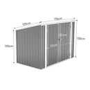 Breeins Steel Trash Can Recycle Bin Enclosure Storage Shed