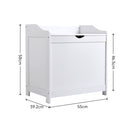 Livingandhome White Wooden Lift-Top Toy Storage Chest