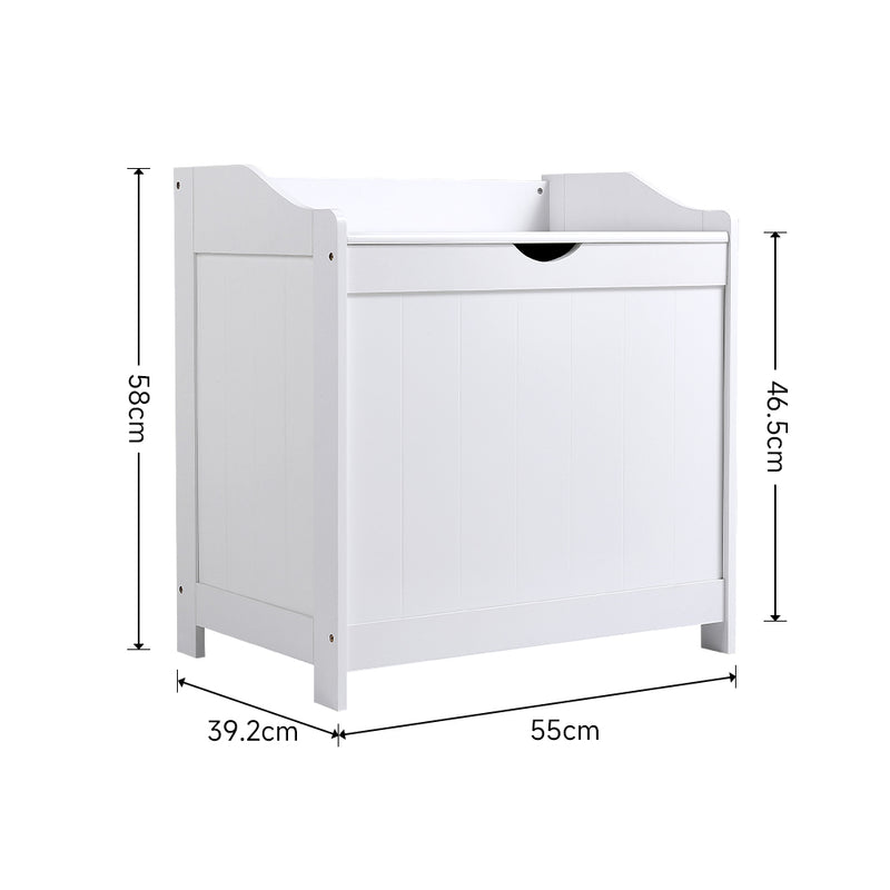 Livingandhome White Wooden Lift-Top Toy Storage Chest