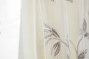 Kingleaf Embroidered Tulle Voile Pencil Pleat Taped Top Curtains