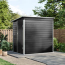 Breeins 4 X 6FT Outdoor Metal Pent Roof Garden Storage Shed