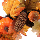 Lighted Maple Leaf Autumn Wreath